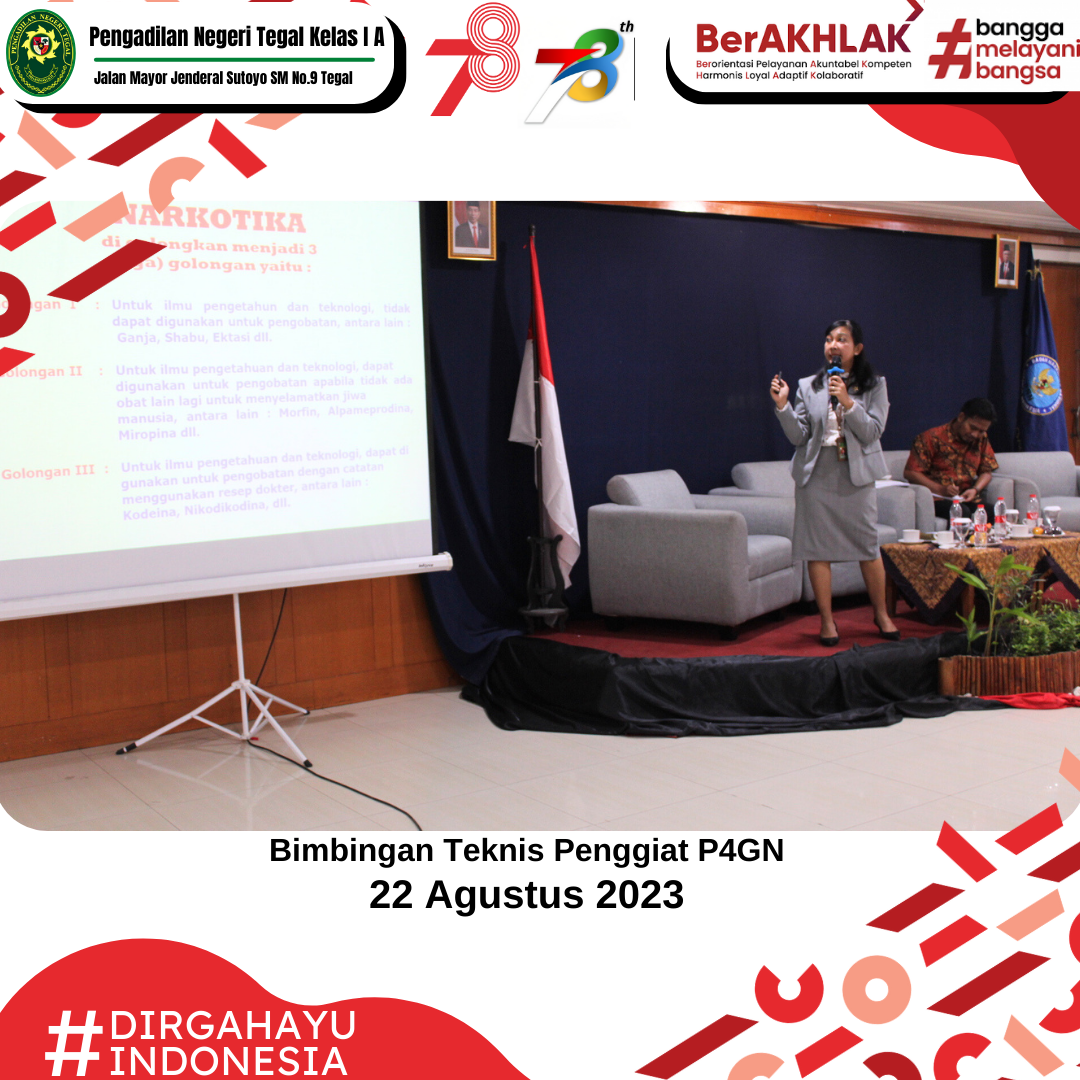 Bimbingan Teknis Penggiat Pencegahan Pemberantasan Penyalahgunaan Dan